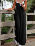 Cotton and Linen Pocket Suspender Overalls