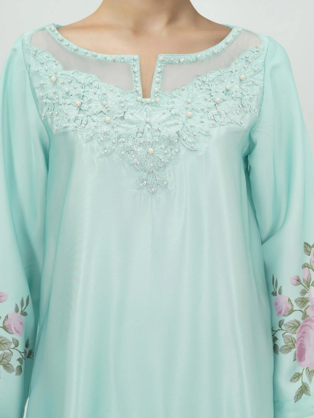 3 Piece Silk Suit Embroidered (Limelight)