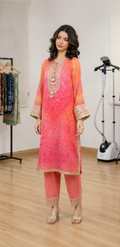 2 piece fancy emroidered dress - Ethnic