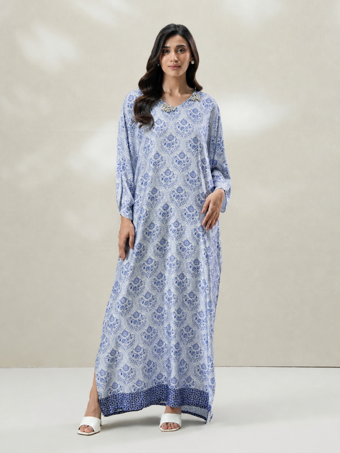 Kaftan with side slits (limelight)