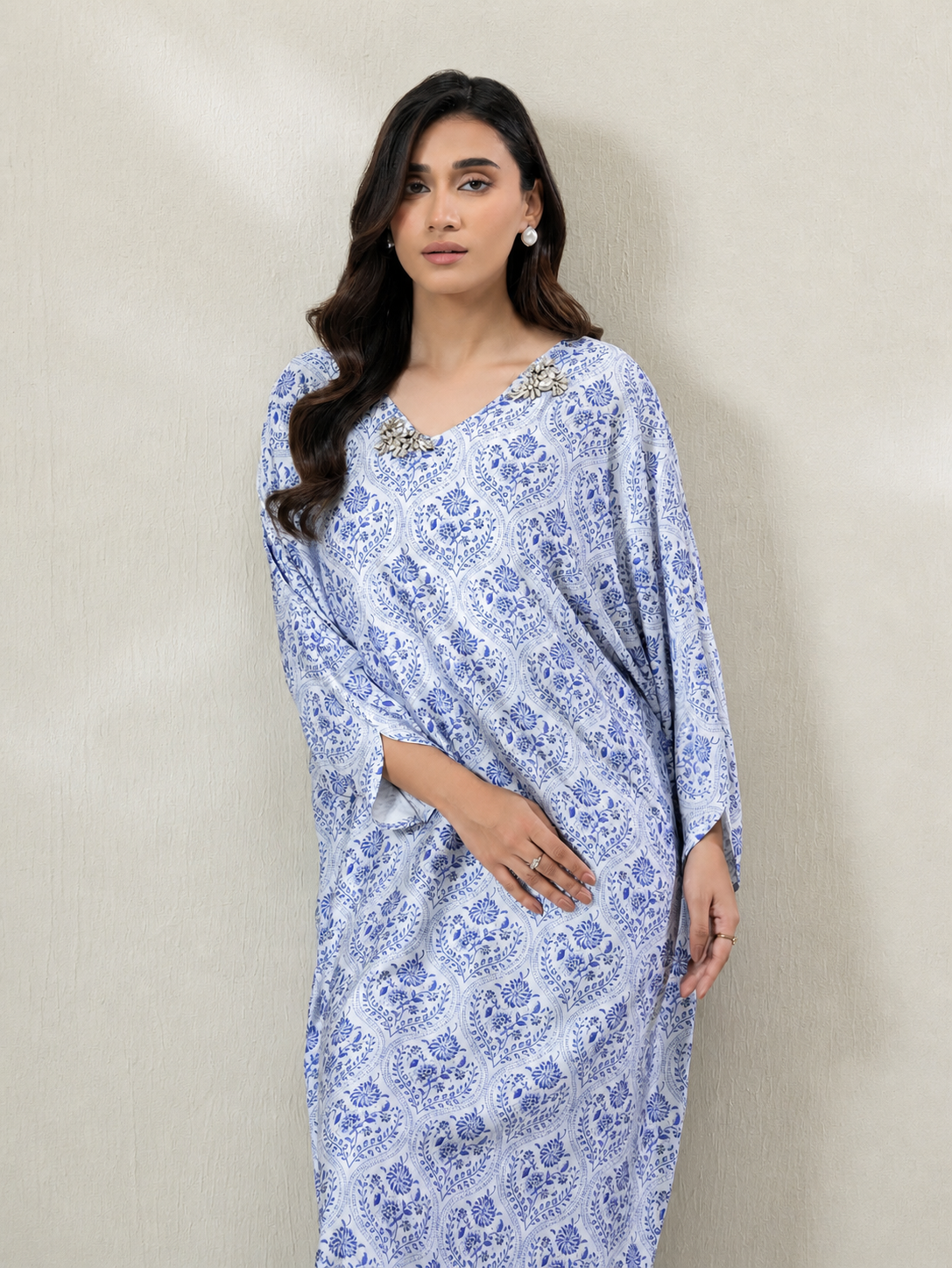 Kaftan with side slits (limelight)