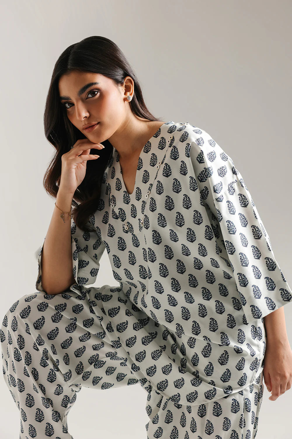 2 Piece Printed Suit (Ethnic)